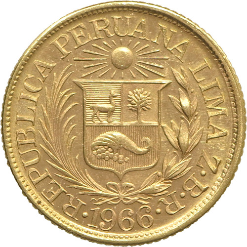 Peru, 1/2 Libra 1966 ZBR