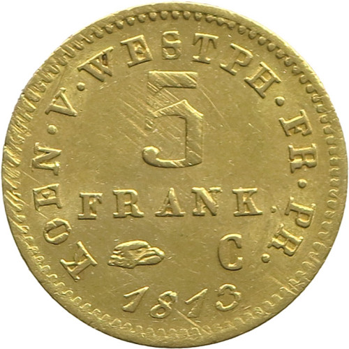 Germany (Westphalia), 5 Franken 1813 C