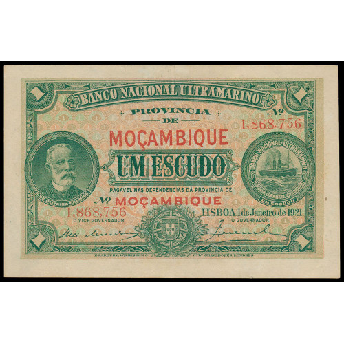 Mozambique, 1 Escudo 1921, 1868756