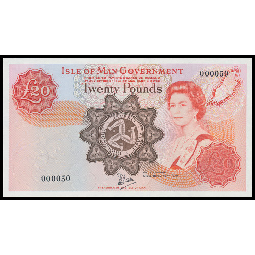 Isle of Man, 20 Pounds 1979, 000050 (Low number)