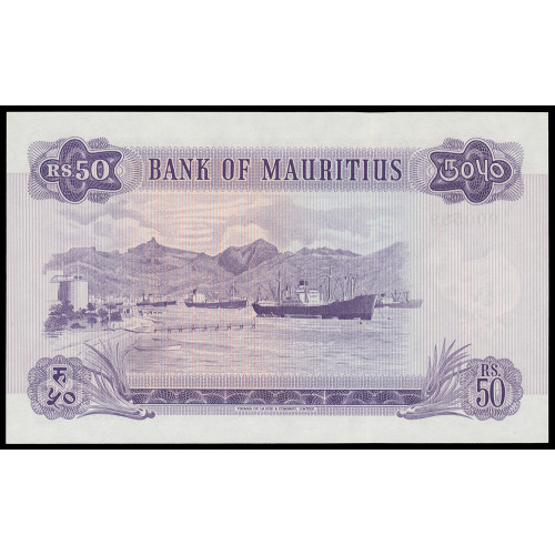 Mauritius, 50 Rupees 1967, A/1 000589 (Low number)