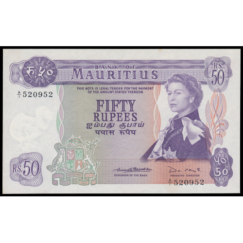 Mauritius, 50 Rupees 1967, A/1 520952