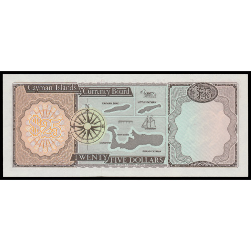 Cayman Islands, 1-25 Dollars 1971, A/1 000010 (Low number set)