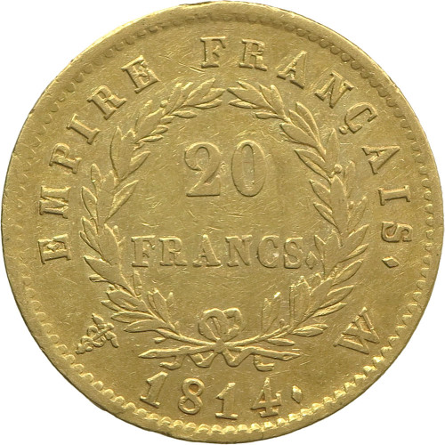 France, 20 Francs 1814 W