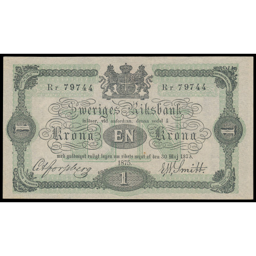 Sweden, 1 Krona 1875, Rr 79744