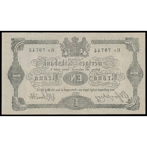 Sweden, 1 Krona 1875, Rr 79744