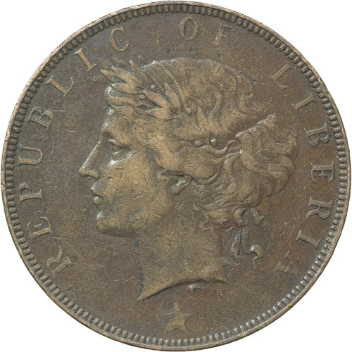 Liberia, 2 Cents 1896 H