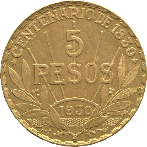 Uruguay, 5 Pesos 1930