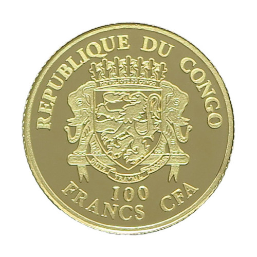 Congo Republic, 100 Francs 2017, The Marmot (0,5 g)