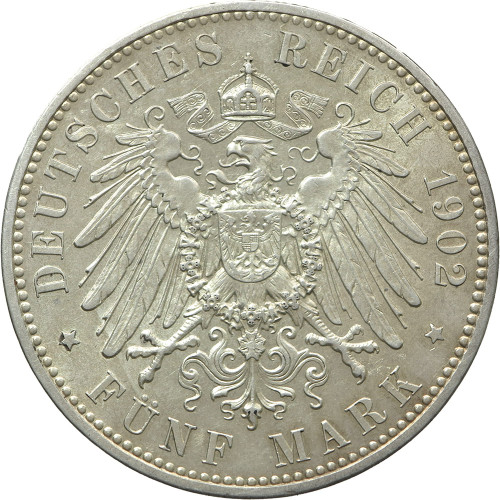 Germany (Saxony), 5 Mark 1902 E, Death of Albert