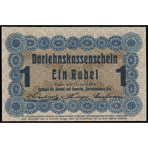 Germany, 1 Rubel 1916
