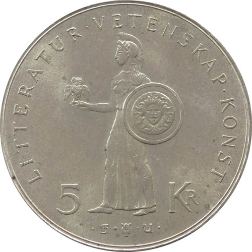 Sweden, 5 Kroner 1962, 80th  Birthday of Gustaf VI Adolf