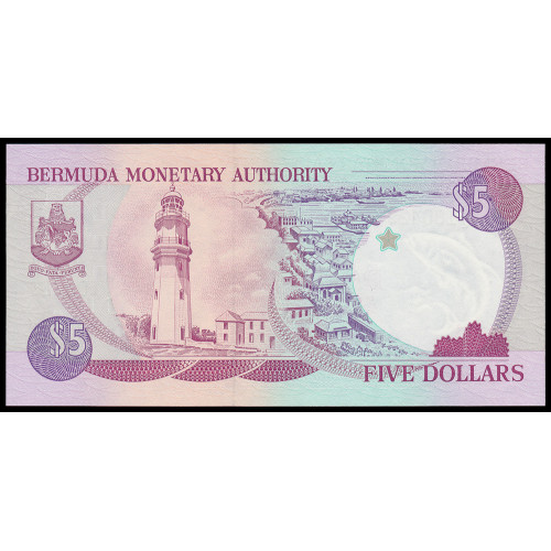 Bermuda, 5 Dollars 1992