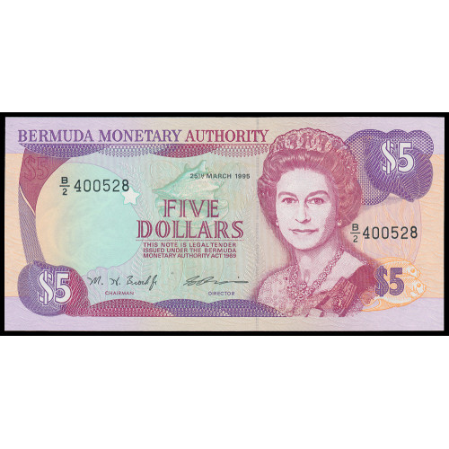 Bermuda, 5 Dollars 1995