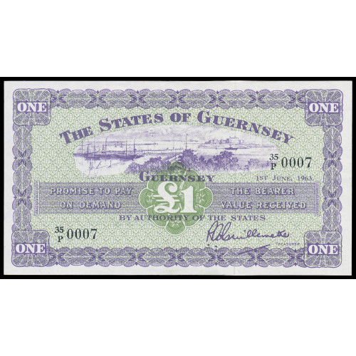 Guernsey, 1 Pound 1963, 35/P 0007