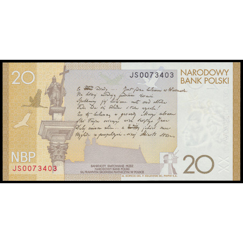 Poland, 20 Zlotych 2009, Juliusz Slowacki (in folder)