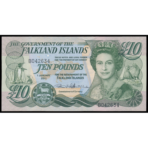 Falkland Islands, 10 Pounds 2011