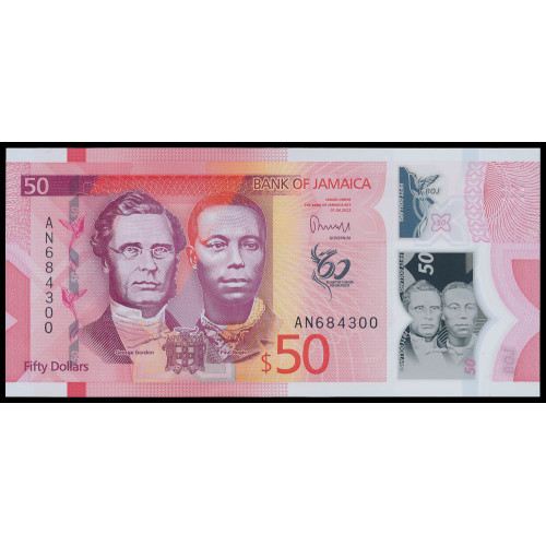 Jamaica, 50 Dollars 2022 (Polymer)