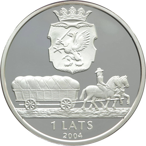 Latvia, 1 Lats 2004, Time - Vidzeme