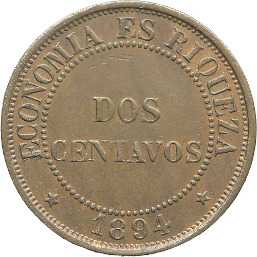 Chile, 2 Centavos 1894