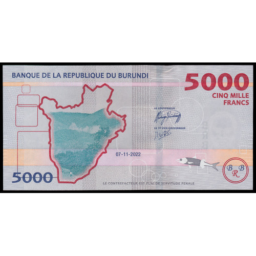 Burundi, 5000 Francs 2022