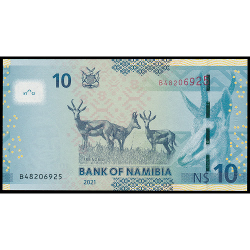 Namibia, 10 Dollars 2021