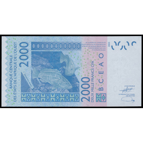 West African States (Senegal), 2000 Francs 2023 (K)