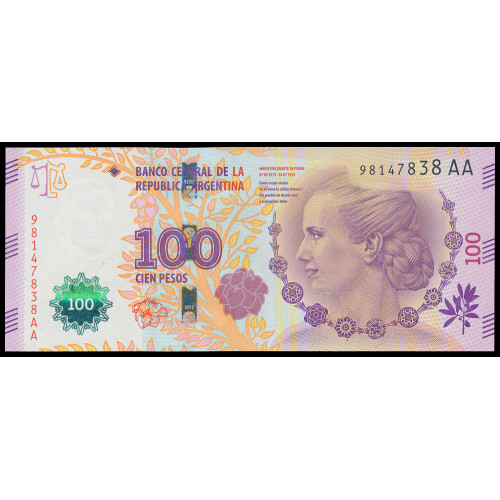 Argentina, 100 Pesos 2012