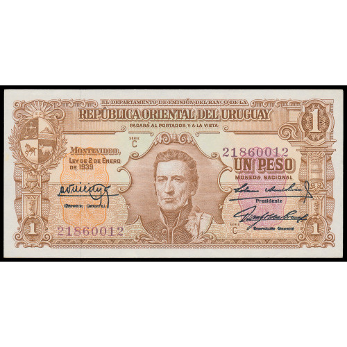 Uruguay, 1 Peso 1939