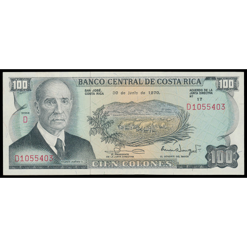 Costa Rica, 100 Colones 1970