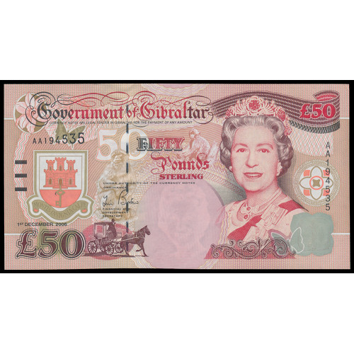 Gibraltar, 50 Pounds 2006