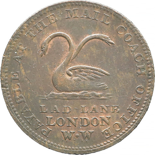 Great Britain, 1/2 Penny 1813, William Waterhouse Lad Lane token