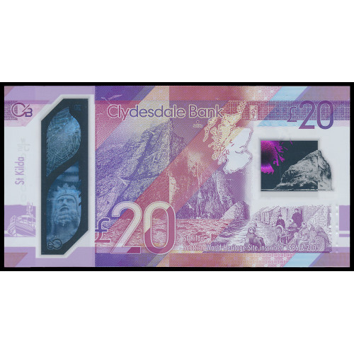 Scotland - Clydesdale Bank, 20 Pounds 2019 (Polymer)