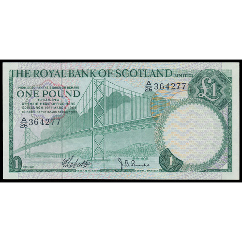 Scotland - The Royal Bank of Scotland Limited, 1 Pound 1969