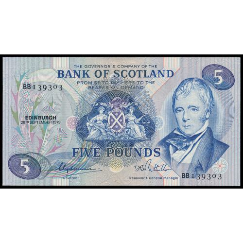 Scotland - Bank of Scotland, 5 Pounds 1979