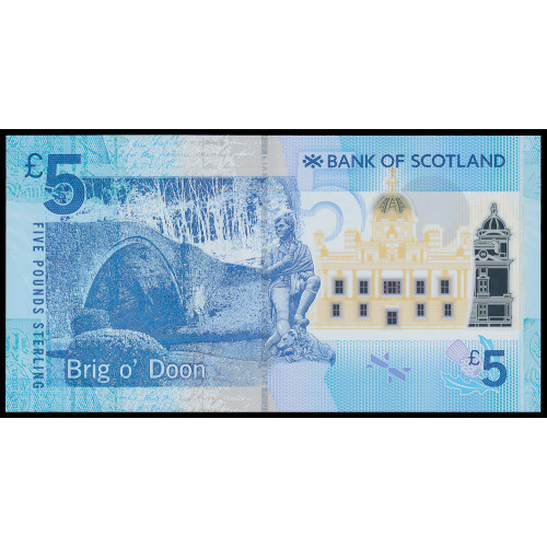 Scotland - Bank of Scotland, 5 Pounds 2016 (Polymer)