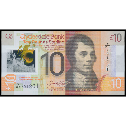 Scotland - Clydesdale Bank, 10 Pounds 2016 (Polymer)