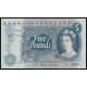 Great Britain, 5 Pounds 1966-70 (Sign. J. S. Fforde)