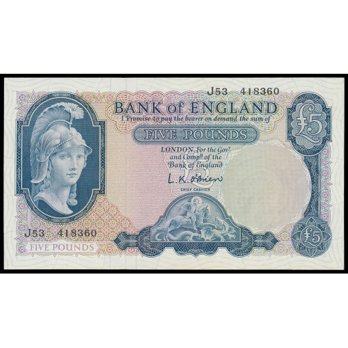 Great Britain, 5 Pounds 1961-63, J53 418360