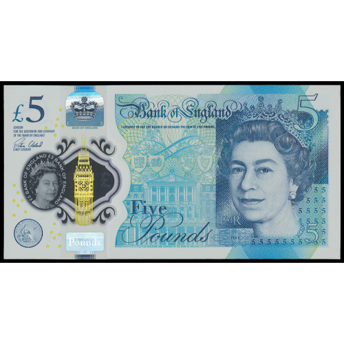 Great Britain, 5 Pounds 2015 (Polymer)