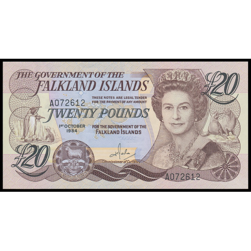 Falkland Islands, 20 Pounds 1984