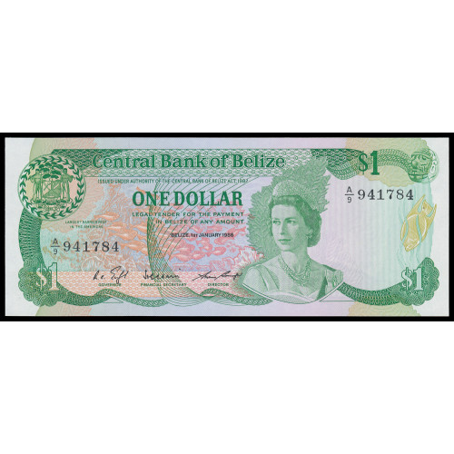 Belize, 1 Dollar 1986