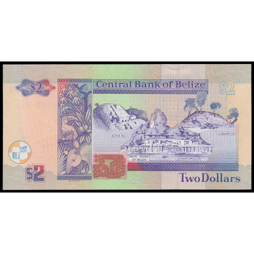 Belize, 2 Dollars 2003