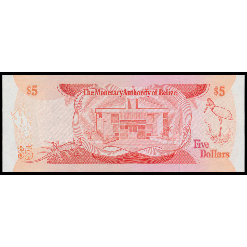 Belize, 5 Dollars 1980