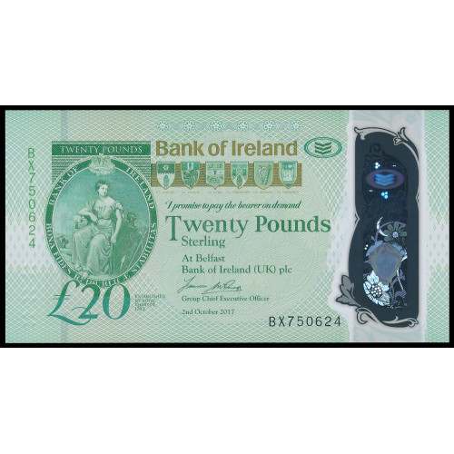 Northern Ireland - Bank of Ireland, 20 Pounds 2017 (Polymer)