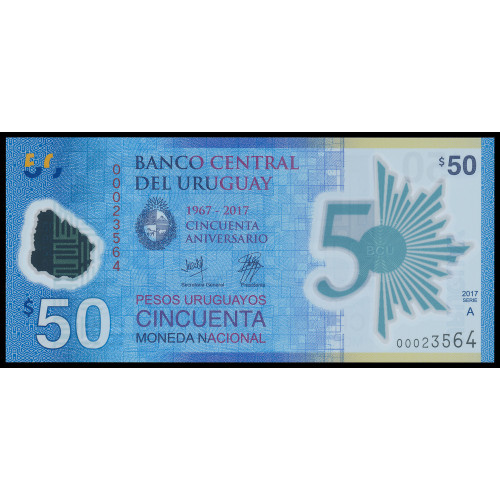 Uruguay, 50 Pesos 2017, Commemorative (Polymer)