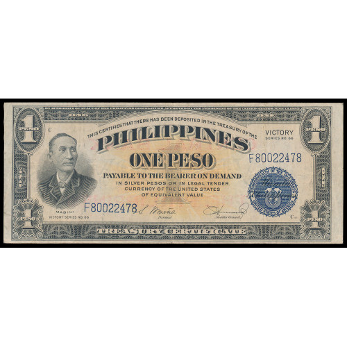 Philippines, 1 Peso 1944, F 80022478