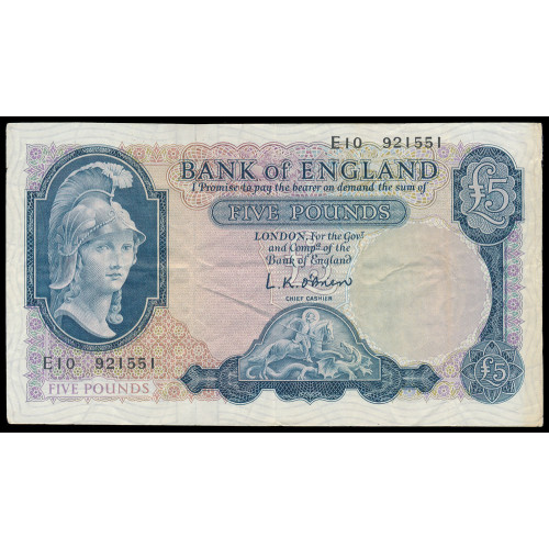 Great Britain, 5 Pounds 1957-67, E10 921551