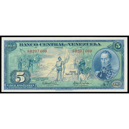 Venezuela, 5 Bolivares 1966, Commemorative