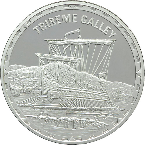 Solomon Islands, 25 Dollars 2005, Legendary battleships - Trireme Galley (1 Oz)